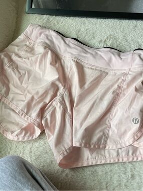 lululemon athletica Pale Pink Sparkly Limited Edition Athletic Running Shorts